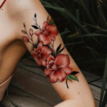Flowers Tattoo Sticker Waterproof Arm Body Stickers Costume Makeup Stickers Accessories For Men And Women