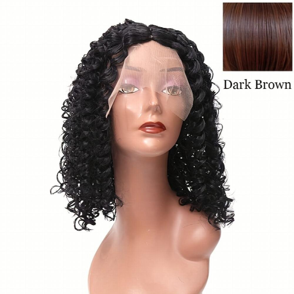 Short Hair Rose Net Lace Wig Small Curly Hair Fluffy Matte Silk Wig