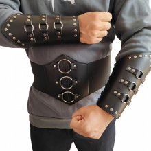 Medieval Steampunk Arm Guard & Girdle Protective Gear Renaissance Court Halloween Party Costume Props