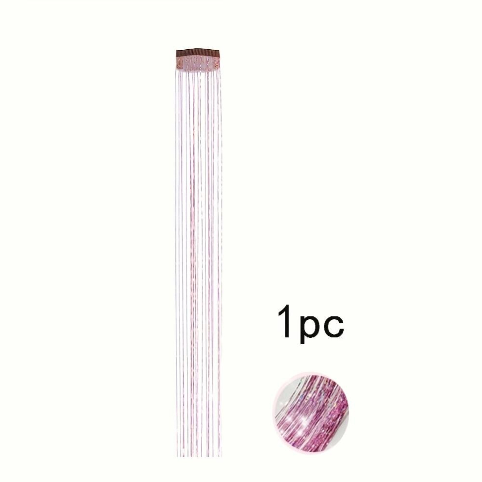 Unisex Toddler Not,Specified 1 3Pcs Clip In Hair Tinsel Kit Glitter Fairy Tinsel Hair Extensions 20 Inch 50 8 Cm Hair Tinsel Heat Resistant Sparkly Strands Hair Accessories Gift F