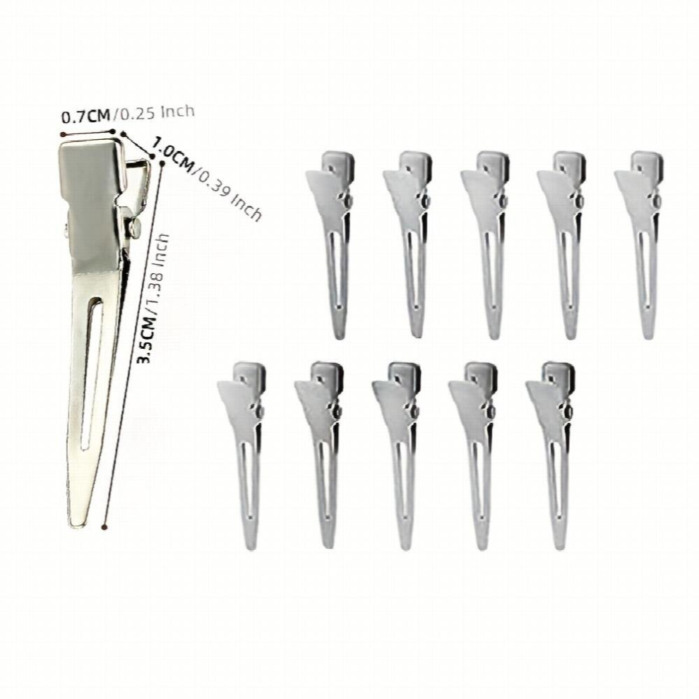 10pcs Metal Hair Clips Ladies Styling Split Silver Hair Clips For Long Hair Curl Hair Lock Clips For Thick Hair Rollers Salon Bow DIY Tools-image-OPC-PCYCMVC-NEW