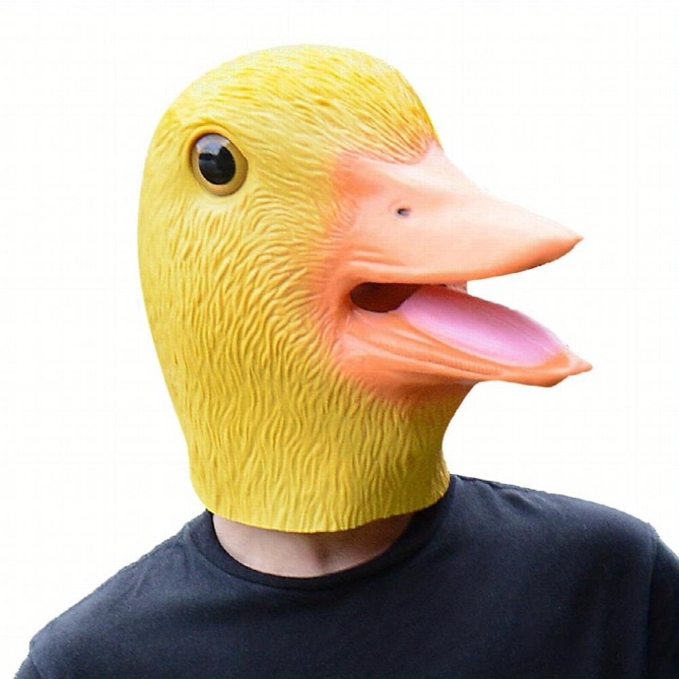 Duck Face Mask Halloween Mask Duck Head Cover Latex Animal Mask Novelty Duck Costume Mask For Men-image-OPC-PCYCNCX-NEW