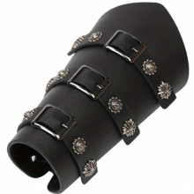 Medieval Battle Knight Arm Bracers Flowers Pattern Arm Guards For Outdoor Sports Archery Costume Stage Props