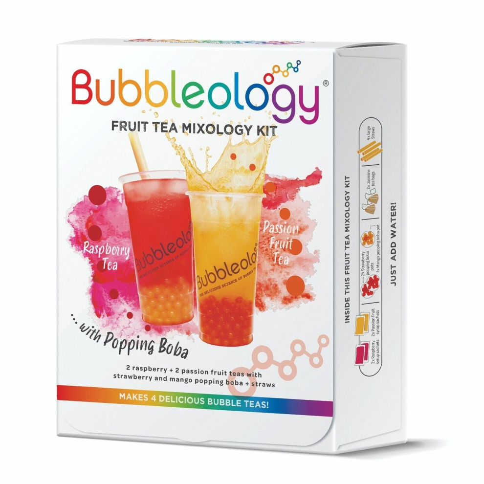 Bubbleology Fruit Bubble Tea Mixology Kit with Popping Boba (Pack of 1)