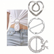 3pcs Alloy Metal T Shirt Clip Ring Large Size T Shirt Scarf Clip For Women Girls