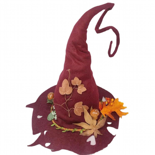 1pc Ghost Halloween Witch Hat Halloween Party Felt Tip Hat Felt Craft Hat