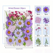 28pcs pack Resin Dry Embossed Real Flowers Plant Specimen Collection For Scrapbook Photo Frame Bookmark DIY Art Decorations