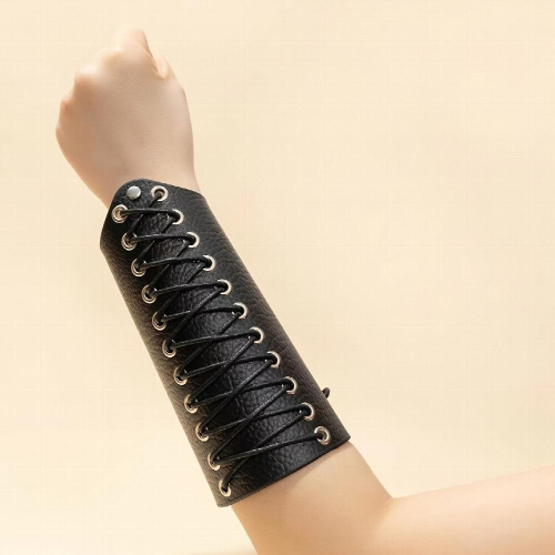PU Lanyard Punk Arm Cuff Wrist Strap Archery Arm Guard 2
