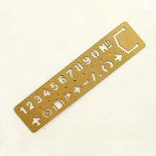 Metal Bookmarks Measurement Drawing Ruler Hollow Bookmarks Multifunctional Alphanumeric Template Ruler Learning And Education Writing Aids Can Be Used