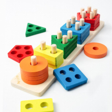 Boost Your Childs Cognitive Development with Symdiro Montessori Wooden Shapes Organizer