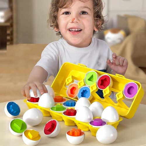 12pcs Easter Egg Sorting Set Gift For Toddlers To Develop Fine Motor Skills And Shape Recognition 1