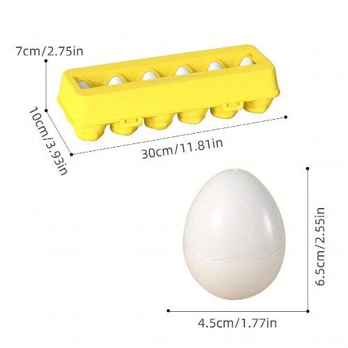 12pcs Easter Egg Sorting Set Gift For Toddlers To Develop Fine Motor Skills And Shape Recognition 2