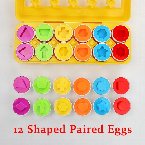 12pcs Easter Egg Sorting Set Gift For Toddlers To Develop Fine Motor Skills And Shape Recognition