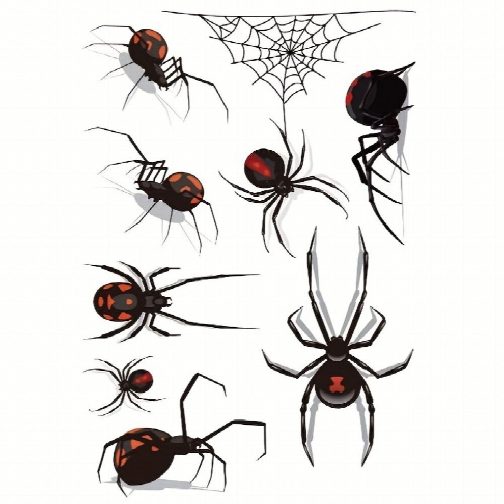 1Pc Halloween Tattoo Stickers Spider Web Horror Tattoo Stickers Party Temporary Tattoo Waterproof