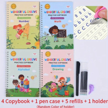 4 Copybook 1 Pen Case 5 Refills 1 Holder English Copybook Books For Children English Exercise Book Alphabet For Children Magic Practice Copybook Alpha