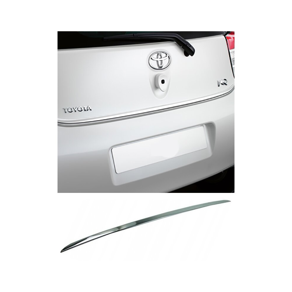 Toyota IQ - Chrome Trunk Trim - Tailgate Accent - Premium Car Rear Detail - Shine Enhancer Tuning na KLAPĘ