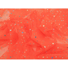 (Orange) Minerva Sequin Voile - per metre