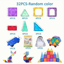 Magnetic Building Blocks Large Size And Small Size DIY Magnets Childrens Toys Construction Set Childrens Toys Christmas Halloween Thanksgiving