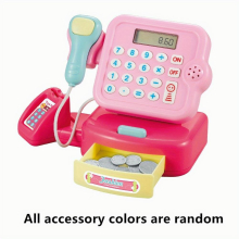 1set Of Childrens Mini Supermarket Cashier Model Computable With Light And Sound Effect Simulation Play House Toy Girl Birthday Gift Christmas Hallow