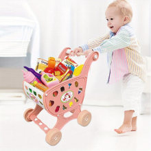 Childrens Shopping Cart Pushcart Childrens Toy Shopping Cart Suitable For 3 Years And Above Pretend Games And Role playing Games Toy Kitchen Set Sui