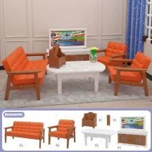 Girls Mini Play House Simulation DIY Birthday Gift Kitchen Bedroom Doll House Role Playing for Kids