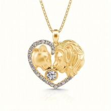 And Personalized Lion Gemstone Heart shaped Pendant Necklace Animal Necklace The First Choice For Holiday Fashionable Girl Jewelry Necklace The Perfec