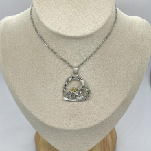 Bunny And Girl Necklace Animal With Girls Pendant Jewelry For Women Girls Daughter Mom Birthday