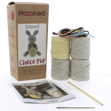 Hoooked Amigurumi DIY Kit W/Eco Barbante Yarn-Rabbit Choco Pop PAK338