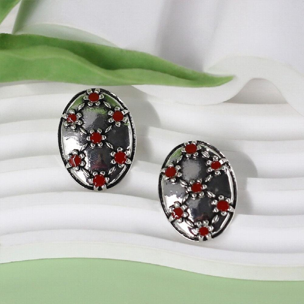 Flower Earrings Oval Earrings Retro Earrings For Woman-image-OPC-PCYD8ZQ-NEW
