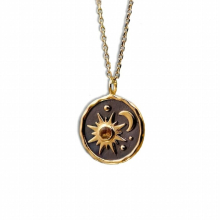 Bohemian Style Sun Moon Pendant Necklace Earrings Beads Romantic Jewelry Set Perfect Gift For Girls