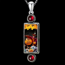 Cartoon Pumpkin Skull Horror Pendant Necklace Girls Halloween Jewelry Accessories Holiday