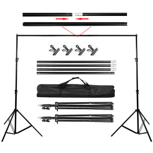 Photography Studio Heavy Duty Backdrop Stand Background Support Kit