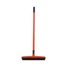 (Red) 2in1 Rubber Broom Brush Pet Hair Remover Cleaning