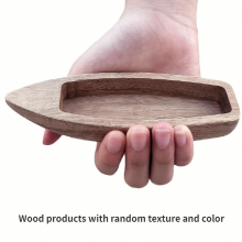 1pc Bonsai Water Pool Wooden Small Boat Model Wooden Toy Canoe Can Be Watered Wooden Canoe