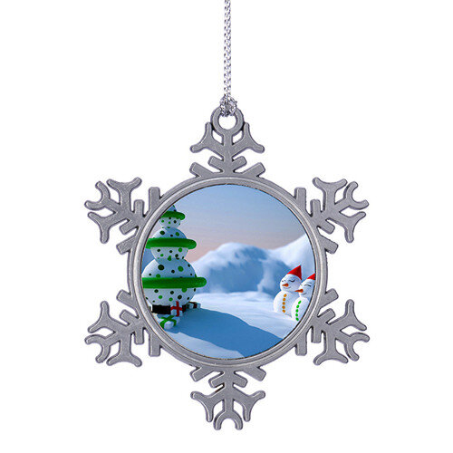 Christmas Tree Hanging Pendant Snowflake Metal Decorations DIY 1