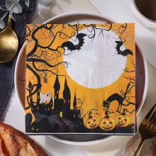 20pcs pack Halloween Party Creative Tissue Halloween Holiday Decoration Printed Napkins