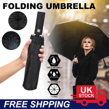 LARGE 12 RIBS UMBRELLA STRONG AUTOMATIC OPEN CLOSE FOLDING RAIN