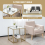Casart 2-Tier Square Side Table Sofa End Snack Table Nightstand Tempered Glass Tabletop 6