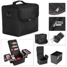 Large Beauty Make Up Nail Tech Cosmetic Box Artist Vanity Case Storage
