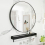 60cm Large Round Wall Mirror Brushed Black Metal Frame 10
