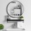 60cm Large Round Wall Mirror Brushed Black Metal Frame 8