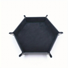 Herobaby Portable Folding Dice Scroll Tray Set RPG Table Game PU Leather And Velvet Holder Storage Box Halloween Thanksgiving Christmas Gift