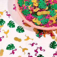 Hawaiian Mixed Style Confetti Flamingo Desktop Decorative Confetti Summer Decorative Confetti