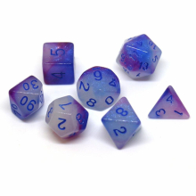 7pcs Set Luminous Board Game Dice Set Polyhedral Table Game Dice Role Playing TRPG Dice Fluorescence Dice With Box
