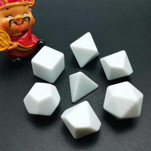 7pcs set Blank Rounded Dice DIY Board Game Accessories