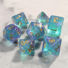 7pcs Set Starry Sky Dice Table Games RPG Dice Set For Party Halloween Christmas