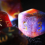 7pcs Set Dark And Orange Starry Sky Dice Table Games Dice Set 8