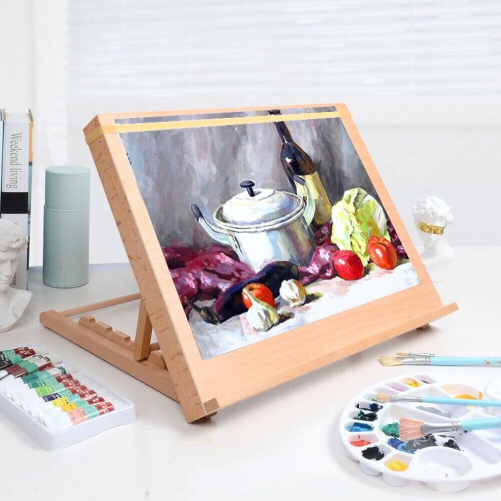 Adjustable Wooden Art Drawing Board Wood Desk Canvas Sketch Easel