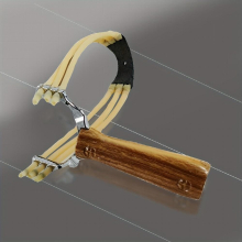 Wood Grain Zinc Alloy Latex Slingshot Without Projectiles Basic Entry Version Random Wood Grain Texture Slight Difference Christmas Halloween Thanksgi