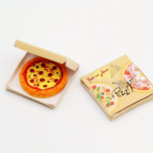 1 12 1 6 Take Out Pizza In Box Perfect For OB11 BJD Doll Model Photography Dollhouse Scenes